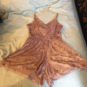 NWT Pink Velvet Romper
